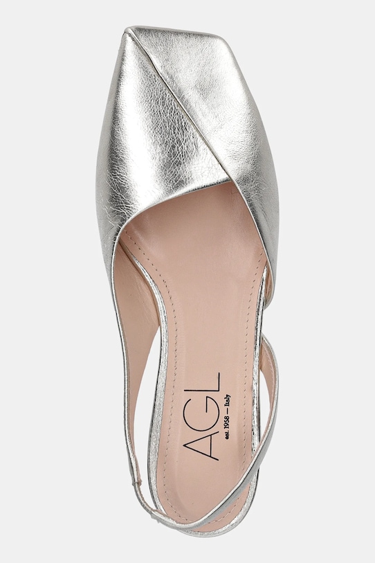 Шкіряні балетки AGL Rina Sling B срібний D550002PCFOILE0244