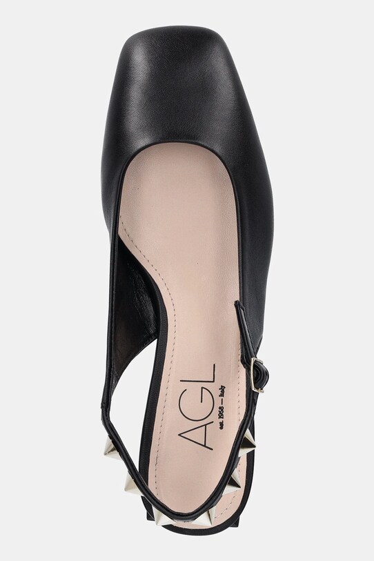 AGL pantofi de piele Angie L Spike negru D557007PCSOFTY0000