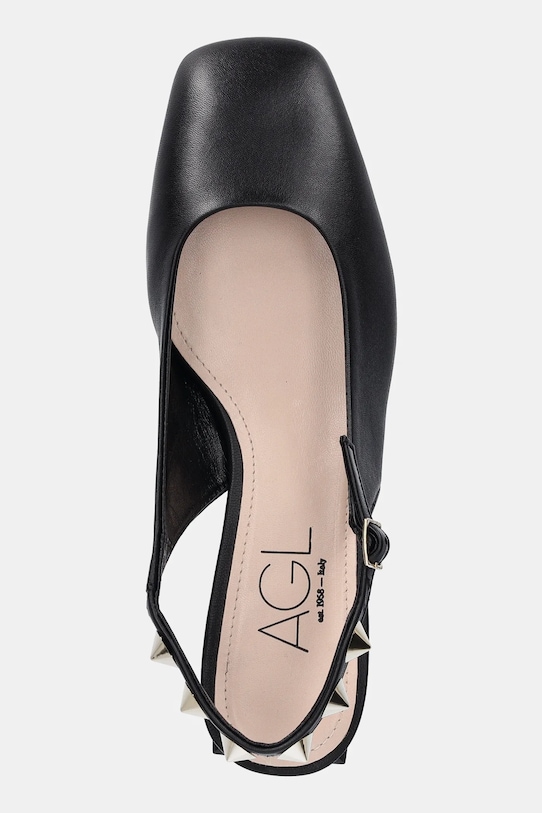 AGL pantofi de piele Angie L Spike negru D557007PCSOFTY0000