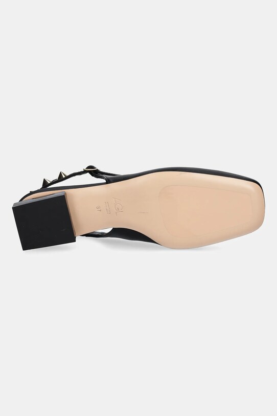 AGL pantofi de piele Angie L Spike D557007PCSOFTY0000 negru