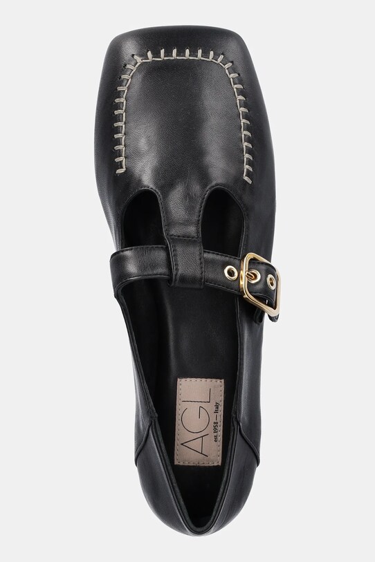 Kožené baleríny AGL Ceramic Shoes černá D840006PGKA0761013