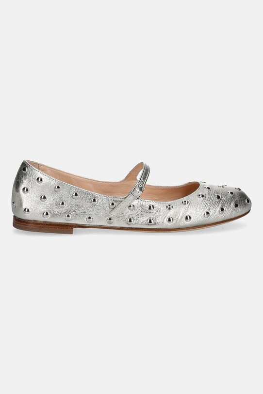 AGL balerini de piele Milly Strap D544036PCFOILE0244 argintiu SS25