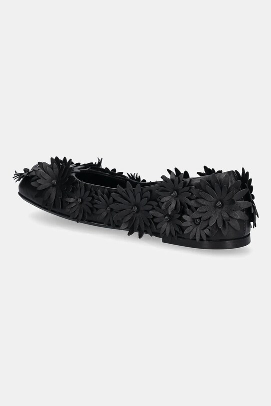 Obuv Kožené balerínky AGL Ceramic Full Flowers D840008PGKF0551013 čierna