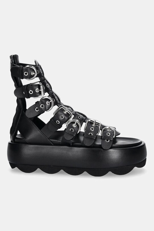 Kožené sandále AGL Gwendoline Straps D690005PHSOFTY0000 čierna SS25