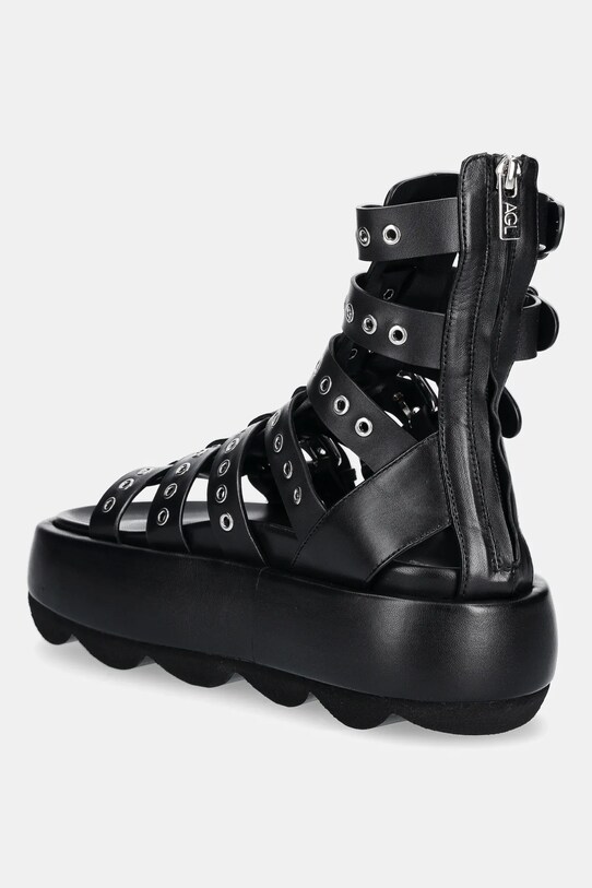 Obuv Kožené sandále AGL Gwendoline Straps D690005PHSOFTY0000 čierna