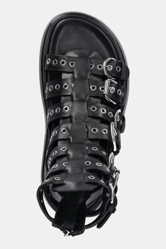 AGL sandali in pelle Gwendoline Straps nero D690005PHSOFTY0000