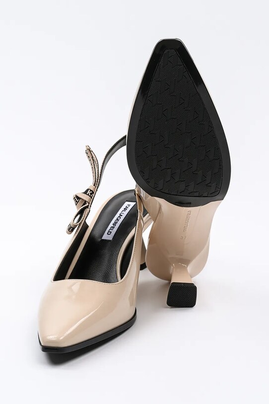 Kožené lodičky Karl Lagerfeld PANACHE II KL30808A.1H1 béžová
