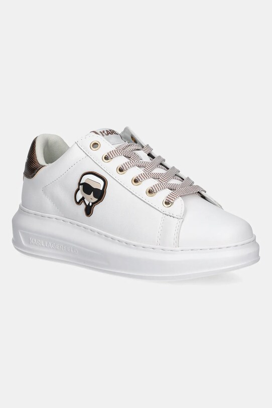 Karl Lagerfeld sneakers din piele KAPRI NFT Planet friendly alb KL62531N.01Z