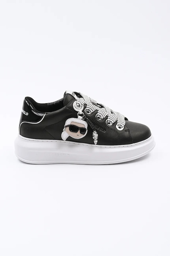 Шкіряні кросівки Karl Lagerfeld KAPRI платформа чорний KL62576T.000