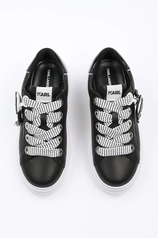 Шкіряні кросівки Karl Lagerfeld KAPRI чорний KL62576T.000