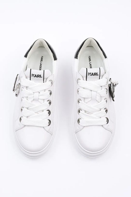 Karl Lagerfeld sneakers din piele KAPRI alb KL62576T.011