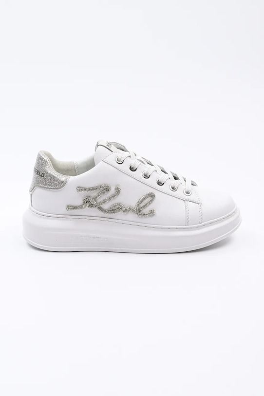 Karl Lagerfeld sneakers din piele KAPRI platformă alb KL62511G.01S