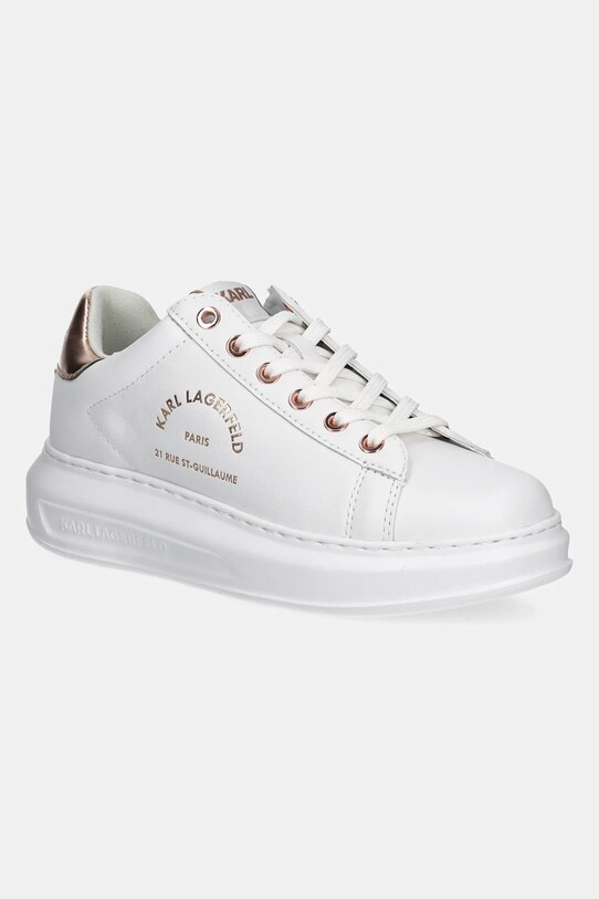 Шкіряні кросівки Karl Lagerfeld KAPRI пласка білий KL62538K.01P