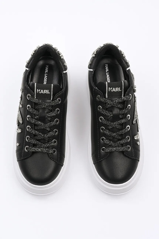 Boty Kožené tenisky Karl Lagerfeld ANAKAPRI KL63525.00S černá