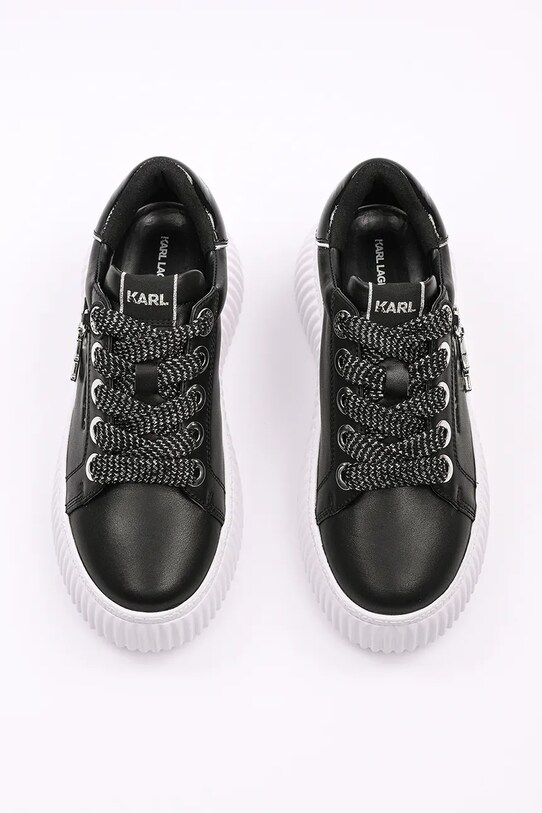 Obuwie Karl Lagerfeld sneakersy skórzane KREEPER LO KL42376A.000 czarny