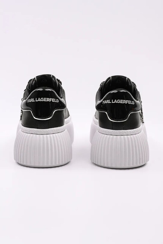 Karl Lagerfeld sneakersy skórzane KREEPER LO czarny KL42376A.000