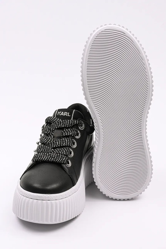 Karl Lagerfeld sneakersy skórzane KREEPER LO KL42376A.000 czarny