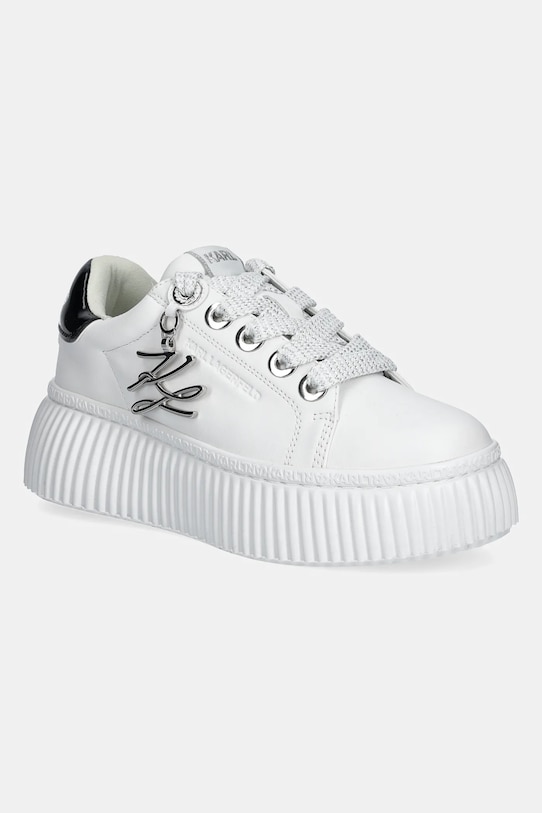 Кожаные кроссовки Karl Lagerfeld KREEPER LO платформа белый KL42376A.011