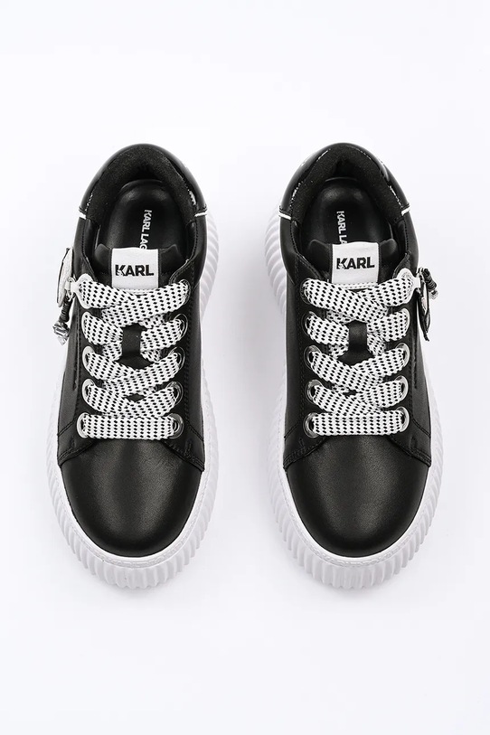 Karl Lagerfeld sneakers din piele KREEPER LO NFT negru KL42376T.000