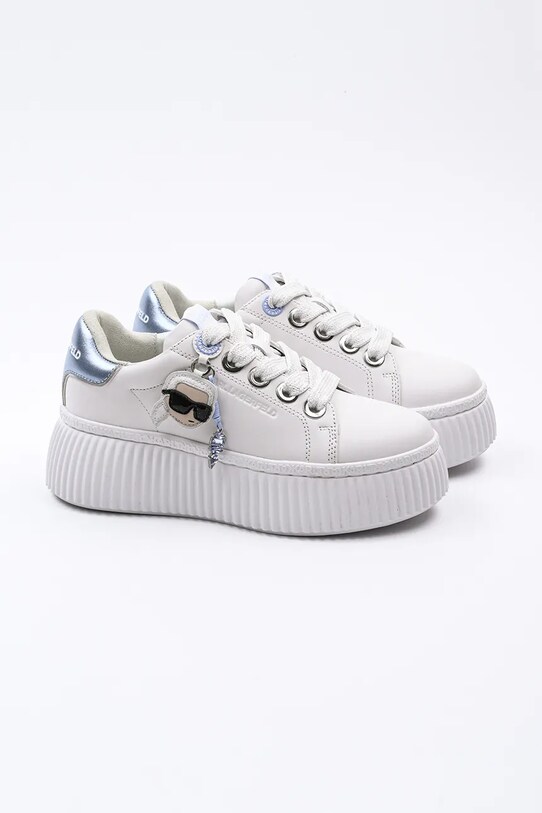 Kožené tenisky Karl Lagerfeld KREEPER LO NFT KL42376T.01B biela SS25