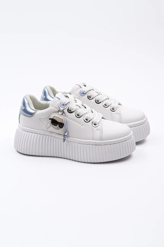 Kožené tenisky Karl Lagerfeld KREEPER LO NFT KL42376T.01B bílá SS25
