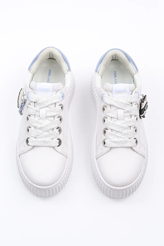 Boty Kožené tenisky Karl Lagerfeld KREEPER LO NFT KL42376T.01B bílá