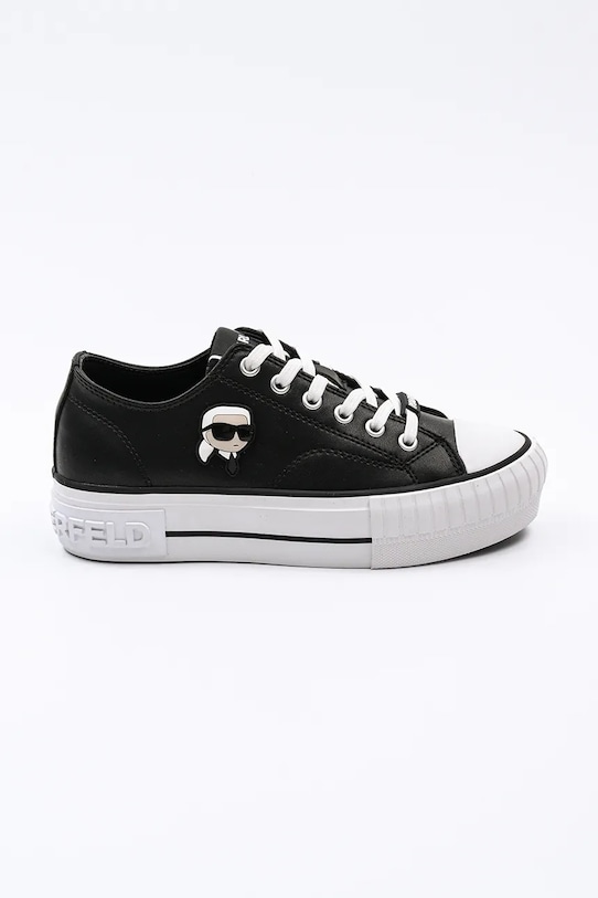 Karl Lagerfeld teniși de piele KAMPUS MAX NFT plată negru KL60425T.000