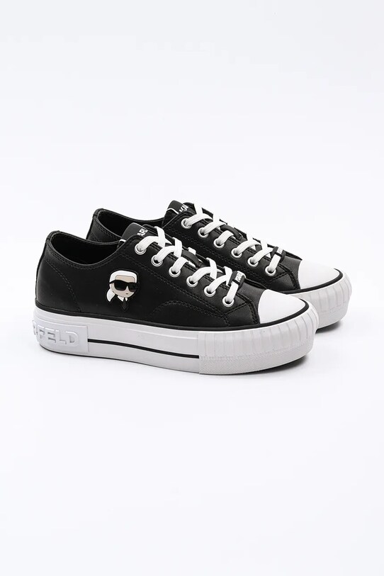 Karl Lagerfeld teniși de piele KAMPUS MAX NFT KL60425T.000 negru SS25