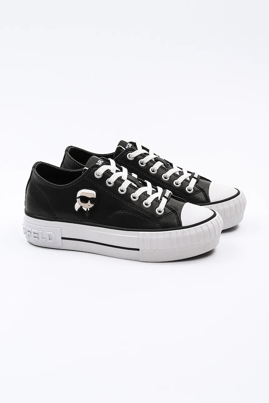 Karl Lagerfeld teniși de piele KAMPUS MAX NFT KL60425T.000 negru SS25