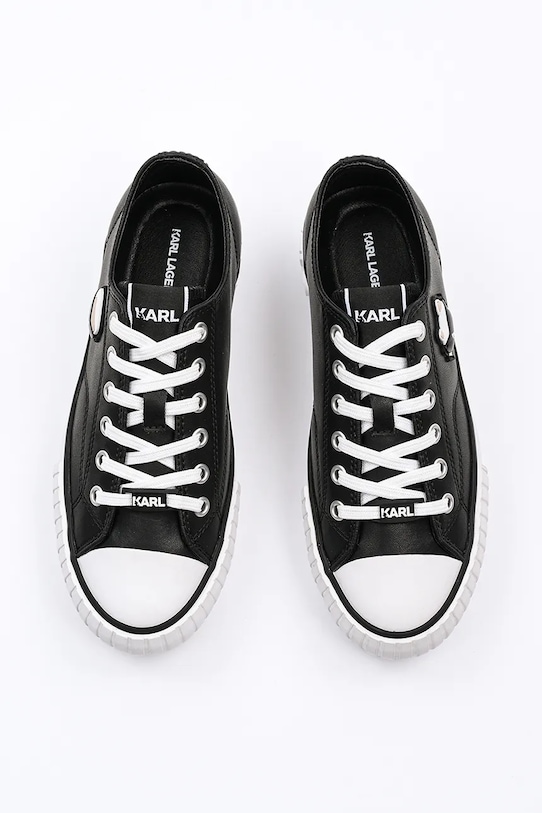 Încălțăminte Karl Lagerfeld teniși de piele KAMPUS MAX NFT KL60425T.000 negru