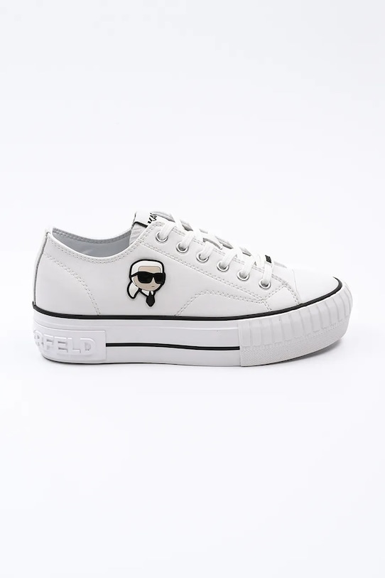 Шкіряні кеди Karl Lagerfeld KAMPUS MAX NFT пласка білий KL60425T.011
