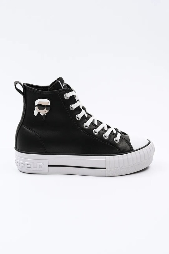 Karl Lagerfeld teniși de piele KAMPUS MAX NFT plată negru KL60445T.000