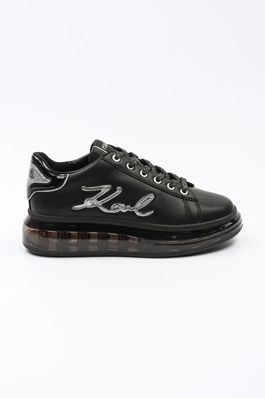 Кожаные кроссовки Karl Lagerfeld KAPRI KUSHION платформа чёрный KL62610H.00X