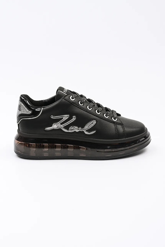Karl Lagerfeld sneakersy skórzane KAPRI KUSHION platforma czarny KL62610H.00X
