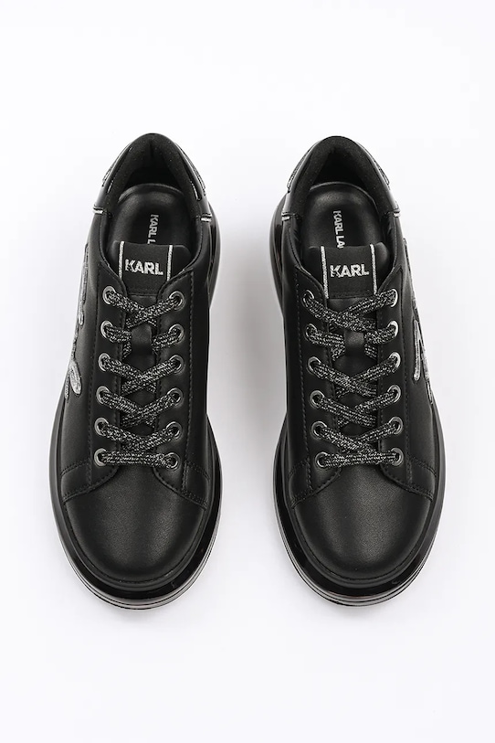 Karl Lagerfeld sneakersy skórzane KAPRI KUSHION czarny KL62610H.00X