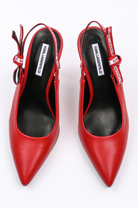 Kožené lodičky Karl Lagerfeld SARABANDE KL30908.0DD červená