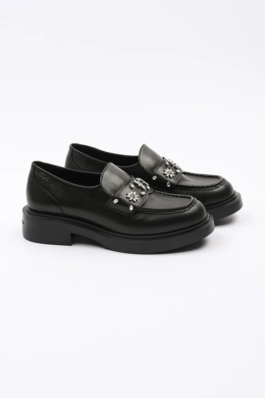 Karl Lagerfeld mocasini de piele MACIE KL41215.00S negru SS25