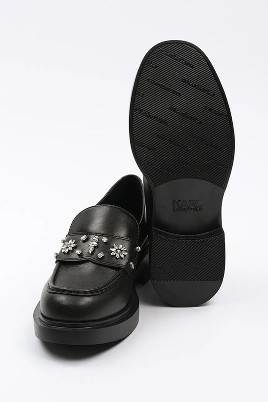 Karl Lagerfeld mocasini de piele MACIE negru KL41215.00S