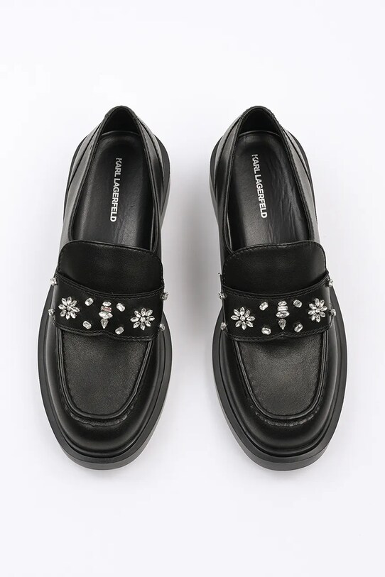 Karl Lagerfeld mocasini de piele MACIE KL41215.00S negru