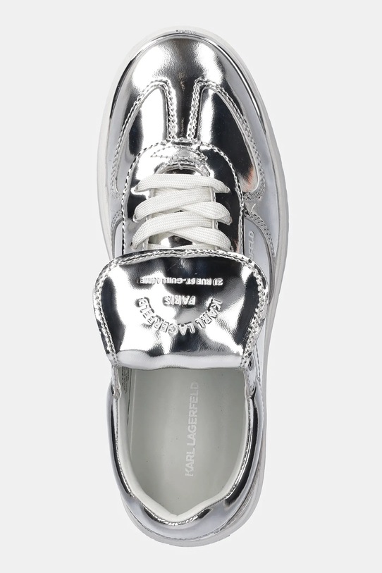 Karl Lagerfeld sneakers din piele ATLAS argintiu KL63820.1MS