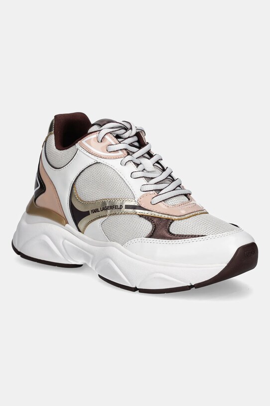 Tenisky Karl Lagerfeld KOMET WEDGE usňová koža biela KL65724.41Z