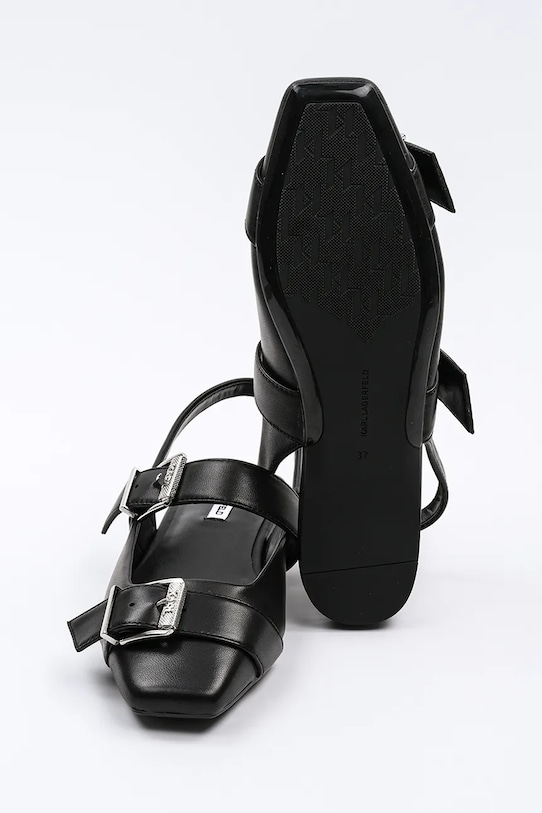 Шкіряні балетки Karl Lagerfeld KONNIE чорний KL40186A.000