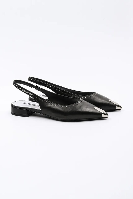 Karl Lagerfeld balerini de piele KERRIE KL40151.000 negru SS25