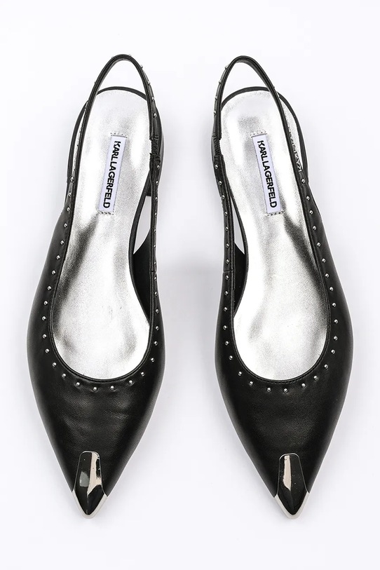 Karl Lagerfeld baleriny skórzane KERRIE czarny KL40151.000