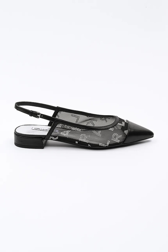 Karl Lagerfeld balerini KERRIE piele negru KL40153.M0S