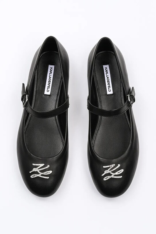 Karl Lagerfeld balerini de piele KARO KL40121S.000 negru