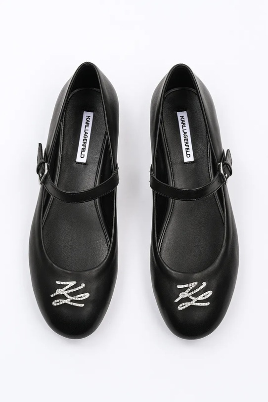 Karl Lagerfeld baleriny skórzane KARO KL40121S.000 czarny