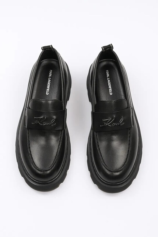 Obuwie Karl Lagerfeld mokasyny skórzane KAMDEN KL40413.100 czarny