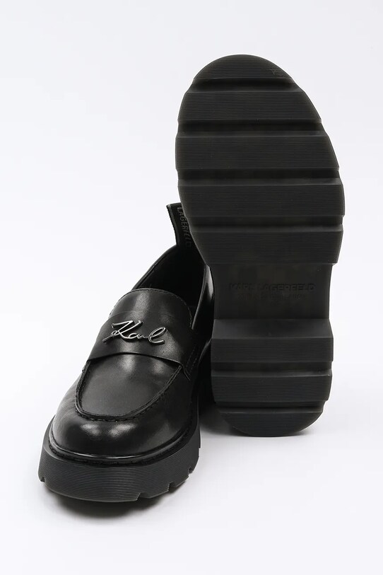 Karl Lagerfeld mocasini de piele KAMDEN KL40413.100 negru