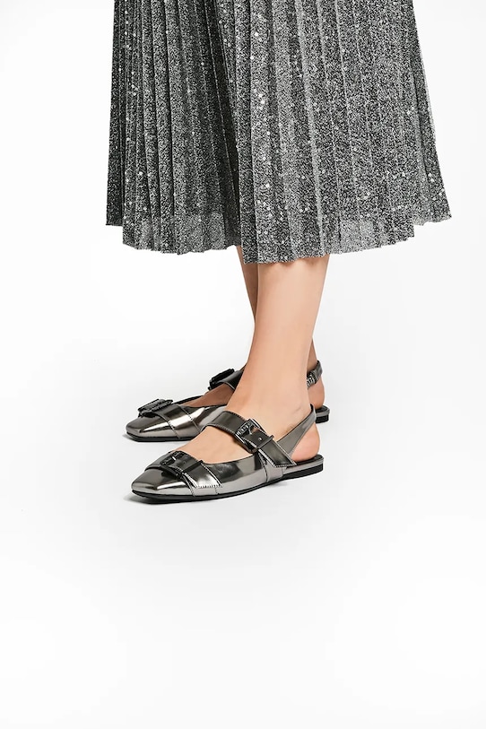 Karl Lagerfeld baleriny skórzane KONNIE KL40186A.0SL